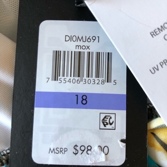 DKNY Ruffle Plunge Underwire Tummy Control One Piece Swimsuit Size 18 NWT - Picture 13 of 15